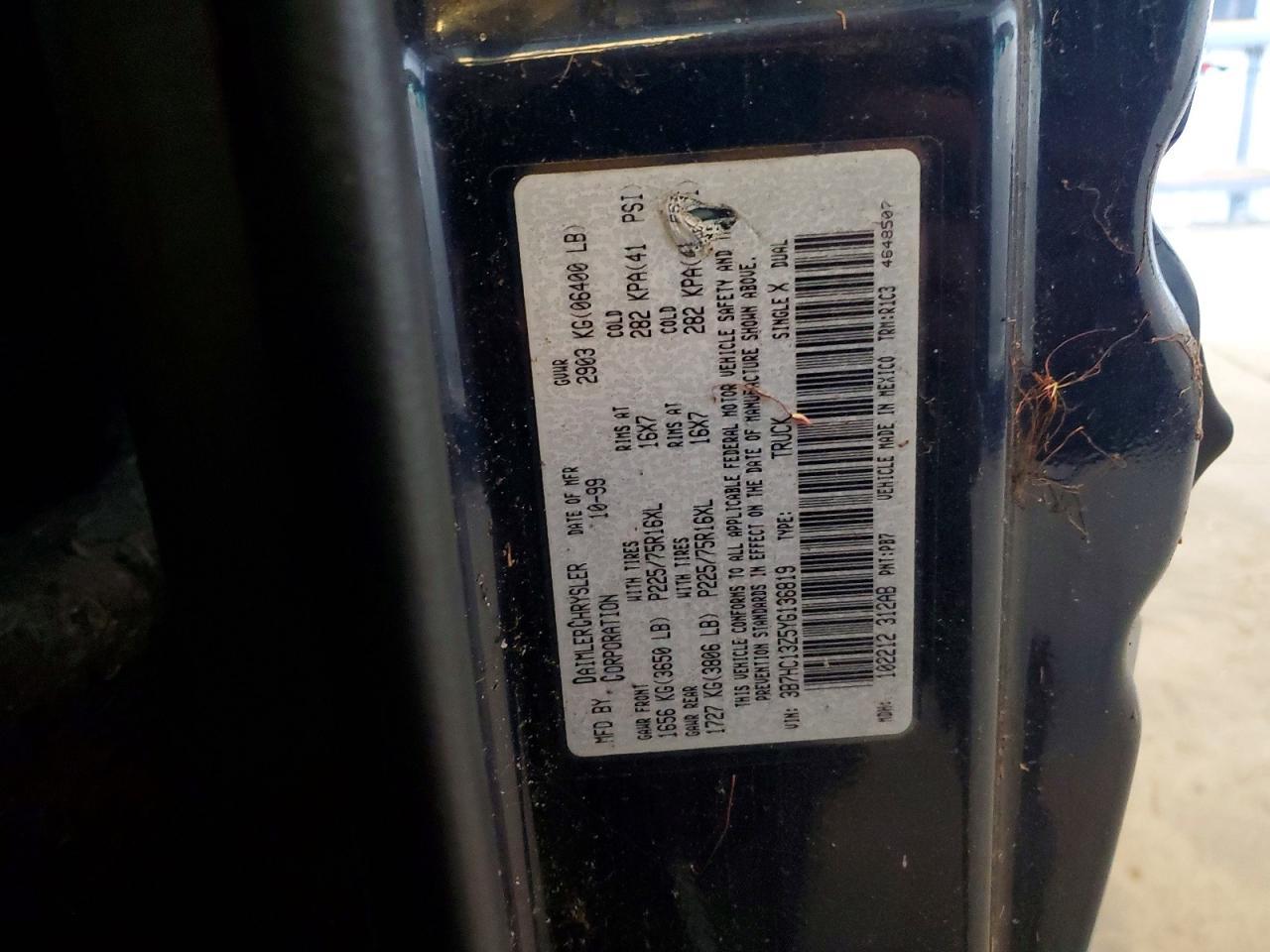 2000 DODGE RAM 1500