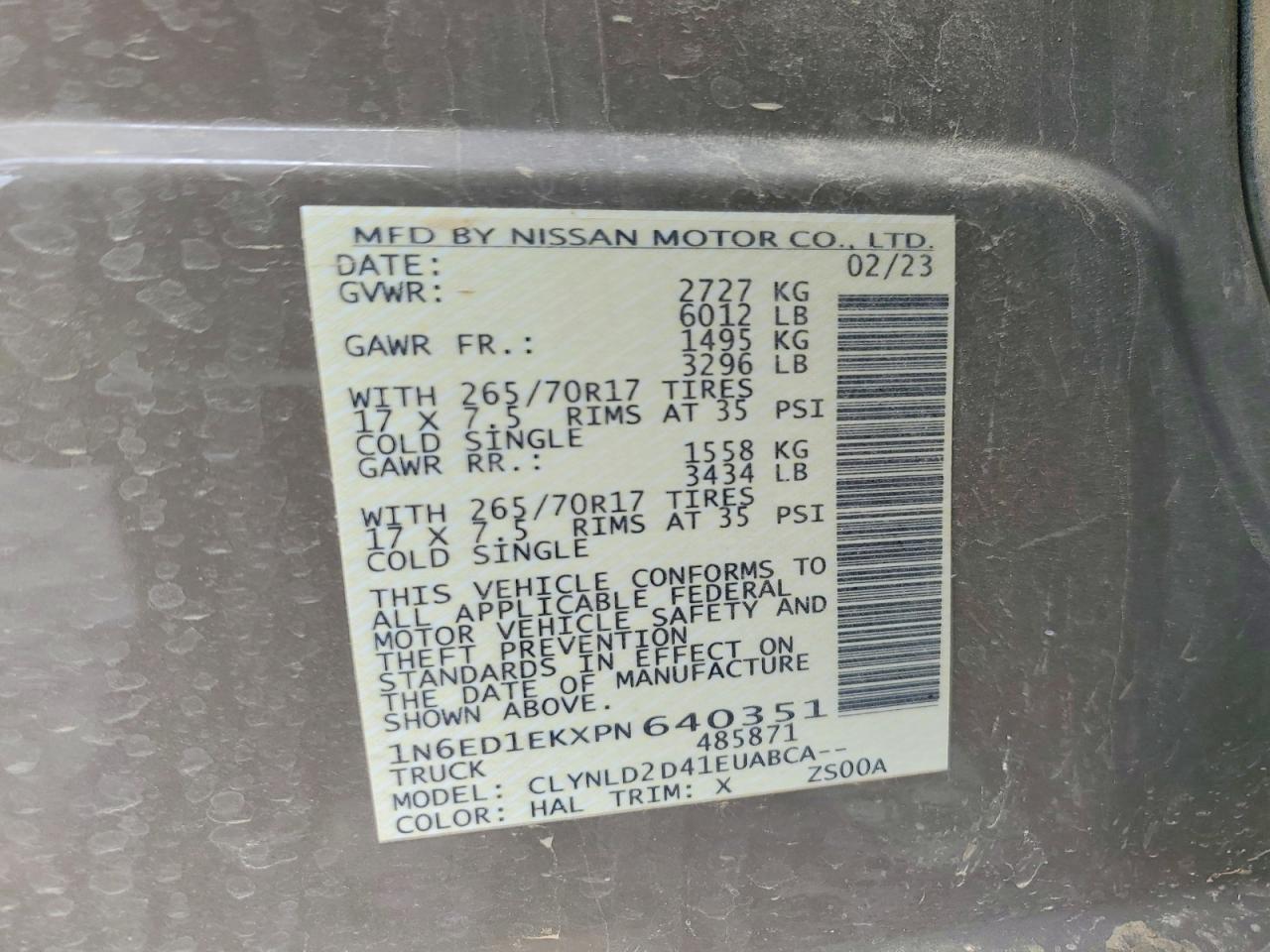 2023 NISSAN Frontier