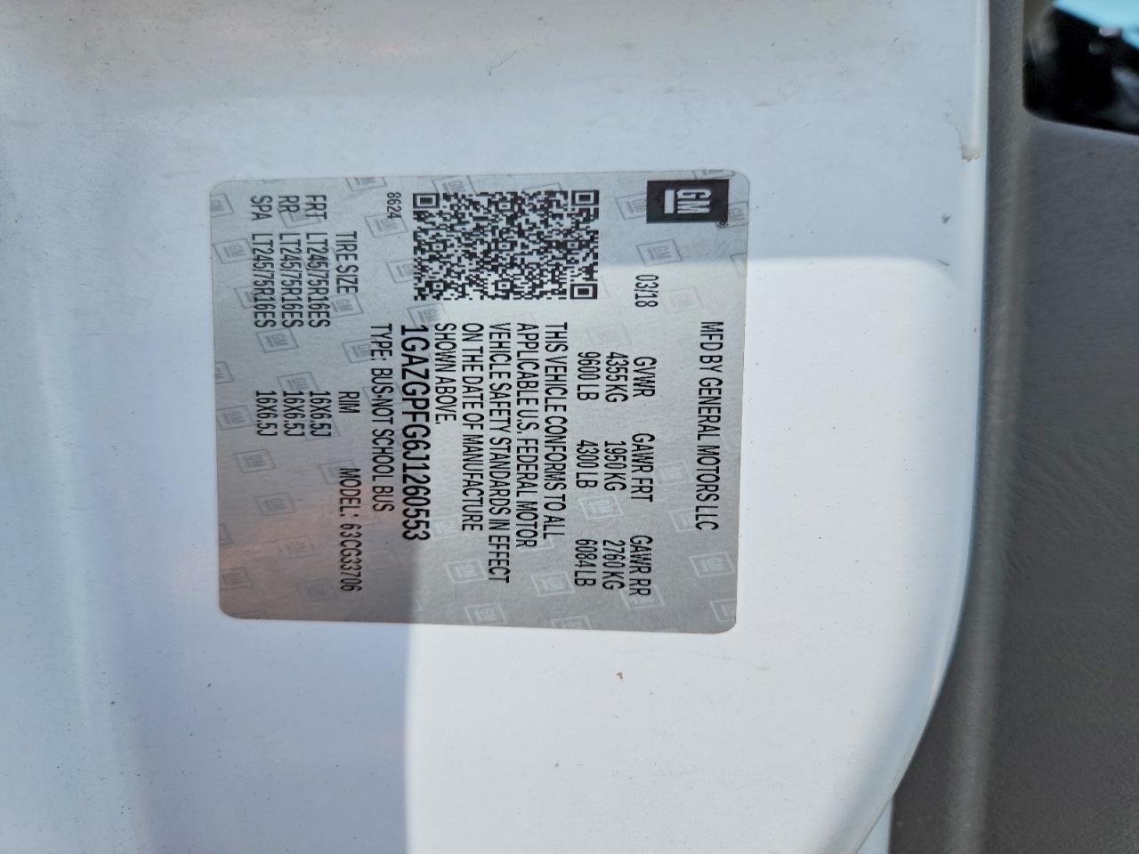 2018 CHEVROLET Express 3500