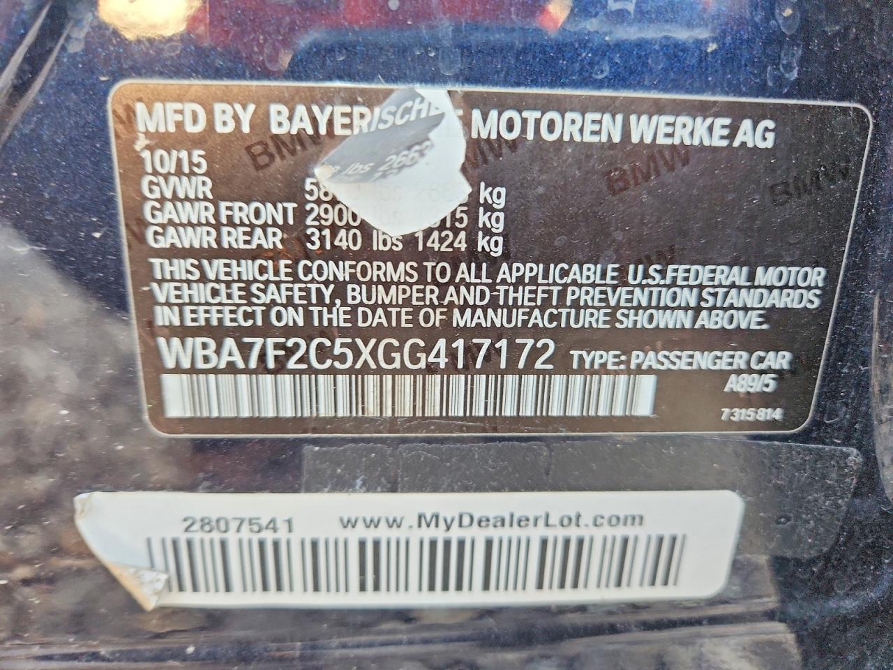 2016 BMW 7 series