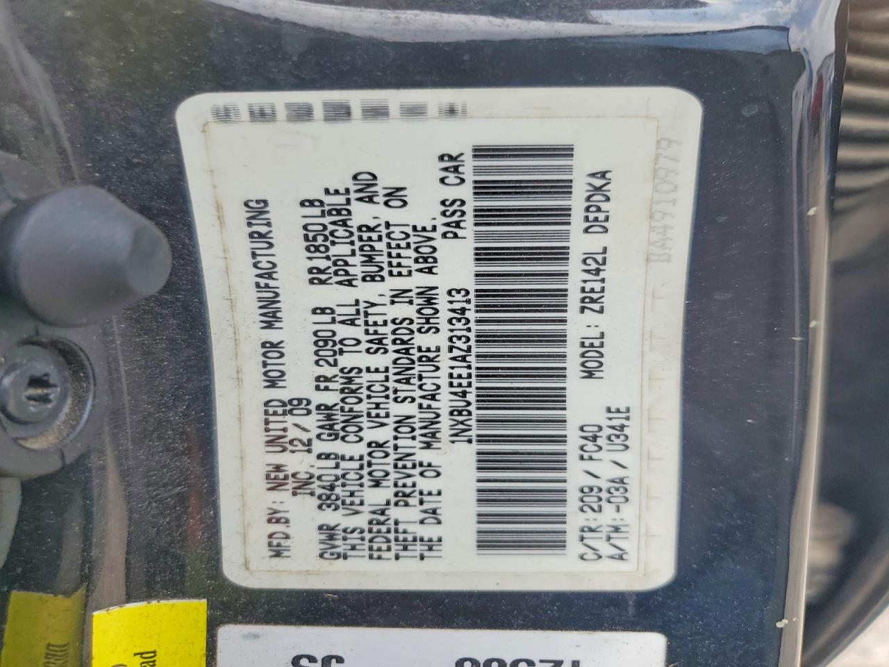 2010 TOYOTA COROLLA