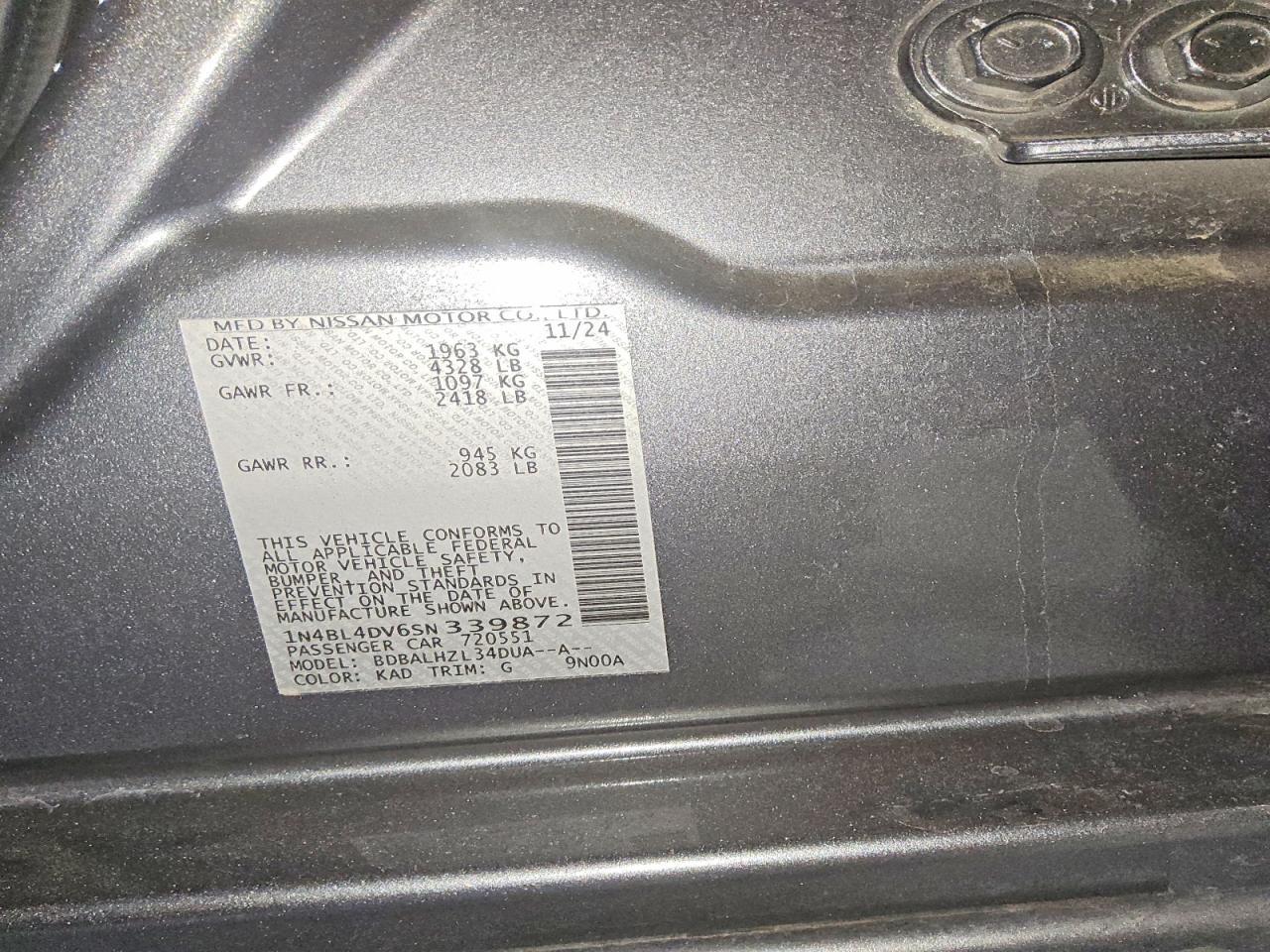 2025 NISSAN ALTIMA