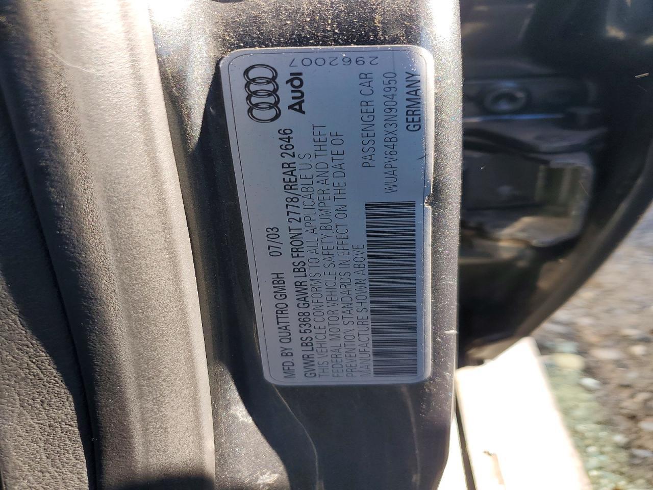 2003 AUDI RS6