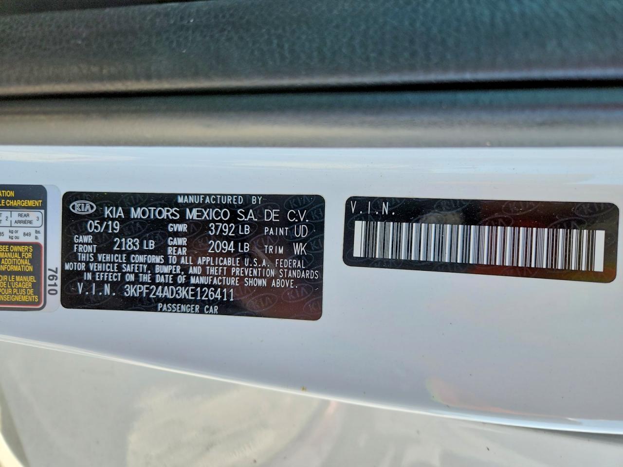2019 KIA FORTE