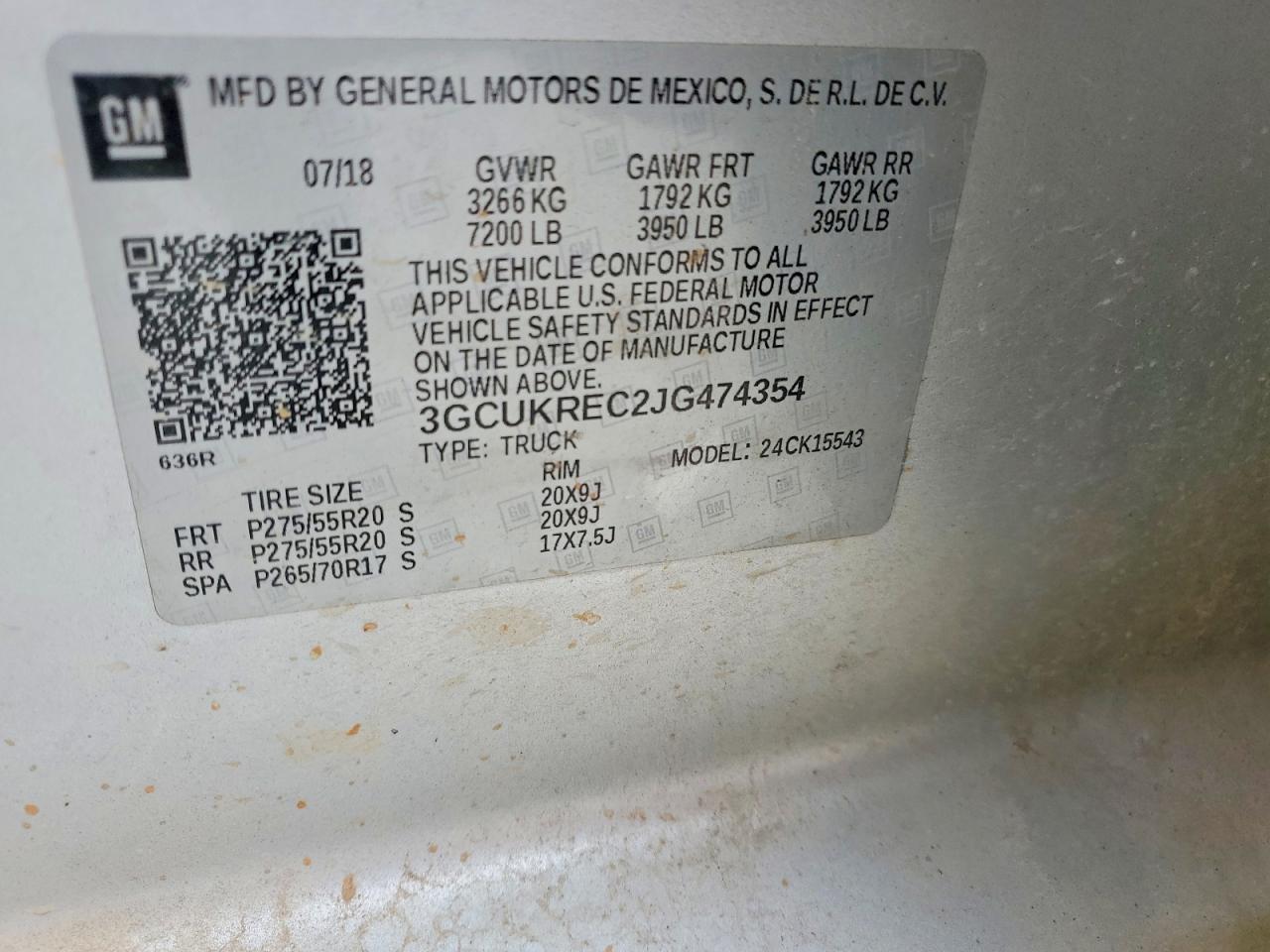 2018 CHEVROLET SILVERADO 1500