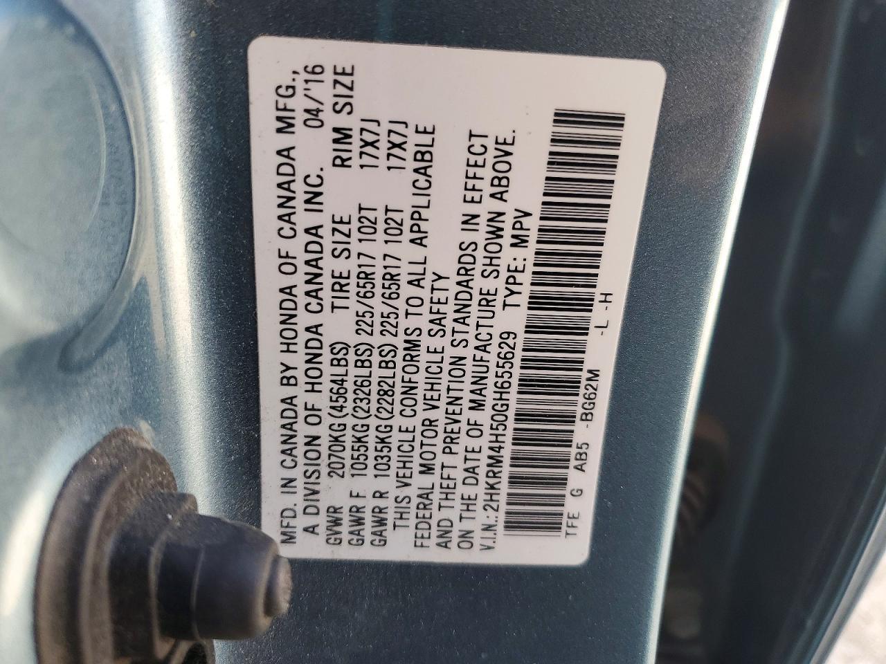 2016 HONDA CR-V