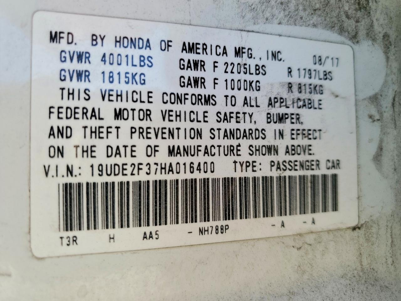 2017 ACURA ILX