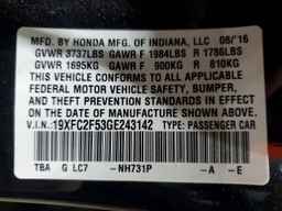 2016 HONDA CIVIC