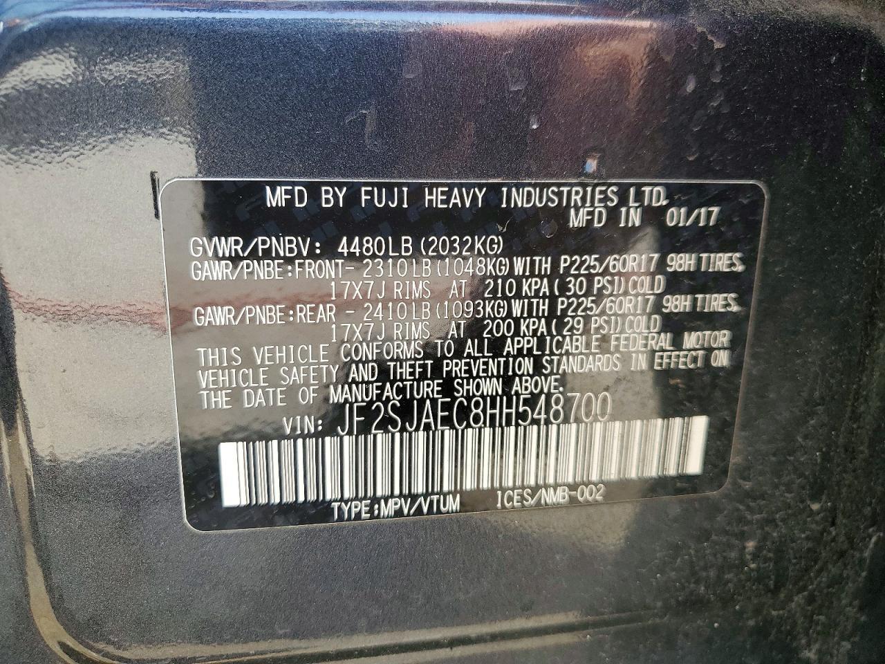2017 SUBARU FORESTER