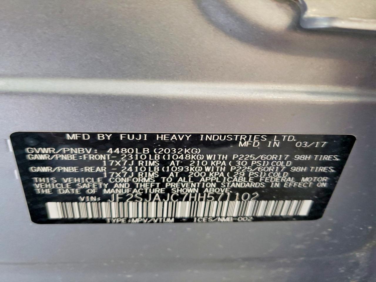 2017 SUBARU FORESTER