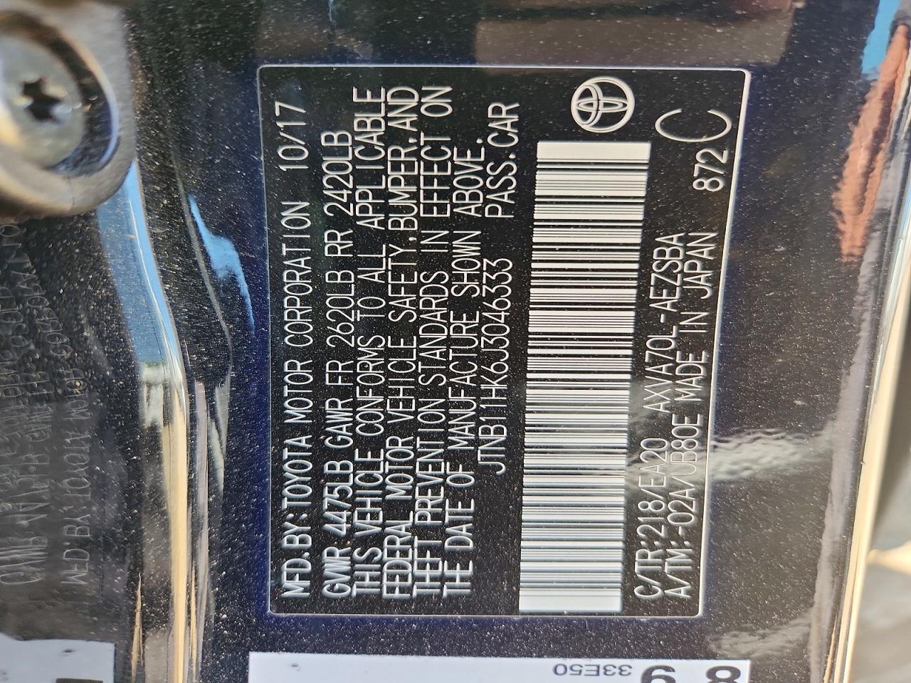 2018 TOYOTA CAMRY