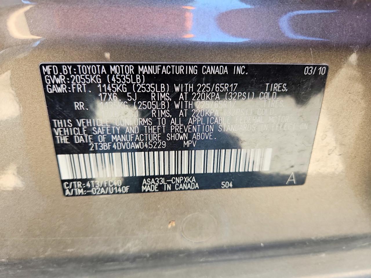 2010 TOYOTA RAV4