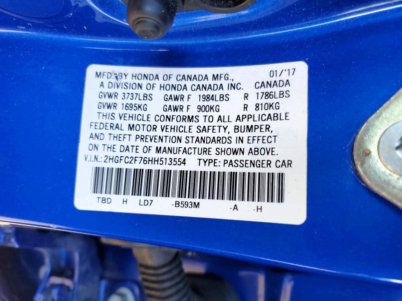 2017 HONDA CIVIC