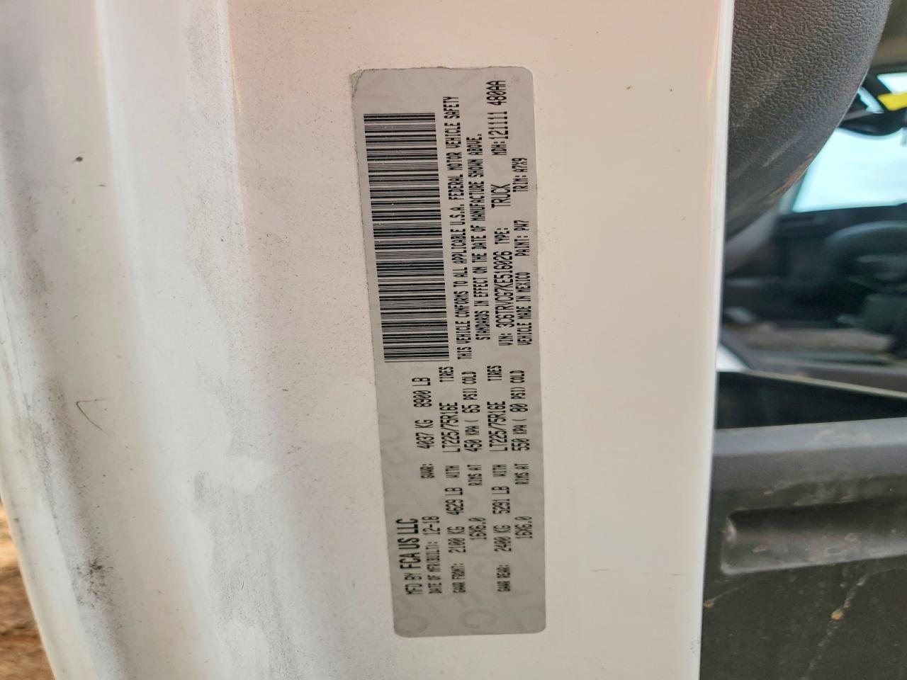 2019 RAM ProMaster 2500