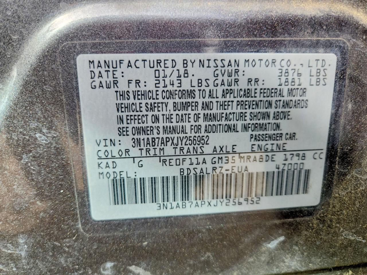 2018 NISSAN SENTRA