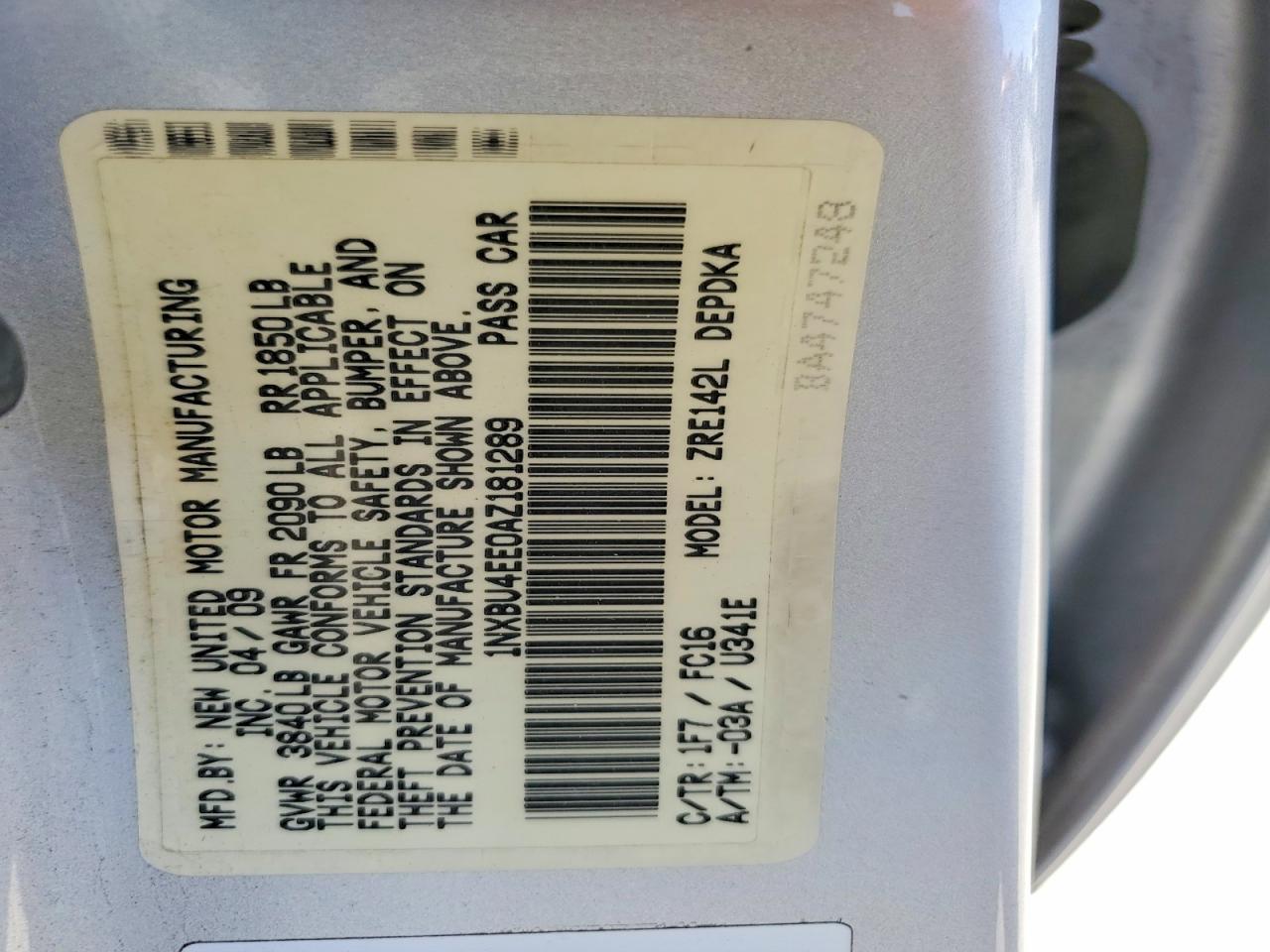 2010 TOYOTA COROLLA