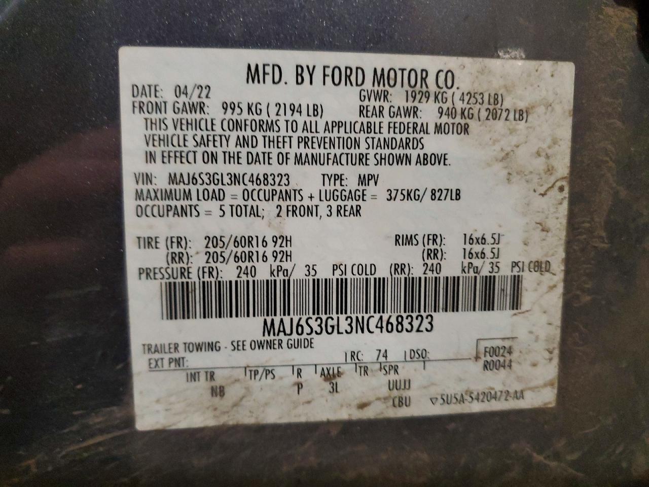 2022 FORD EcoSport