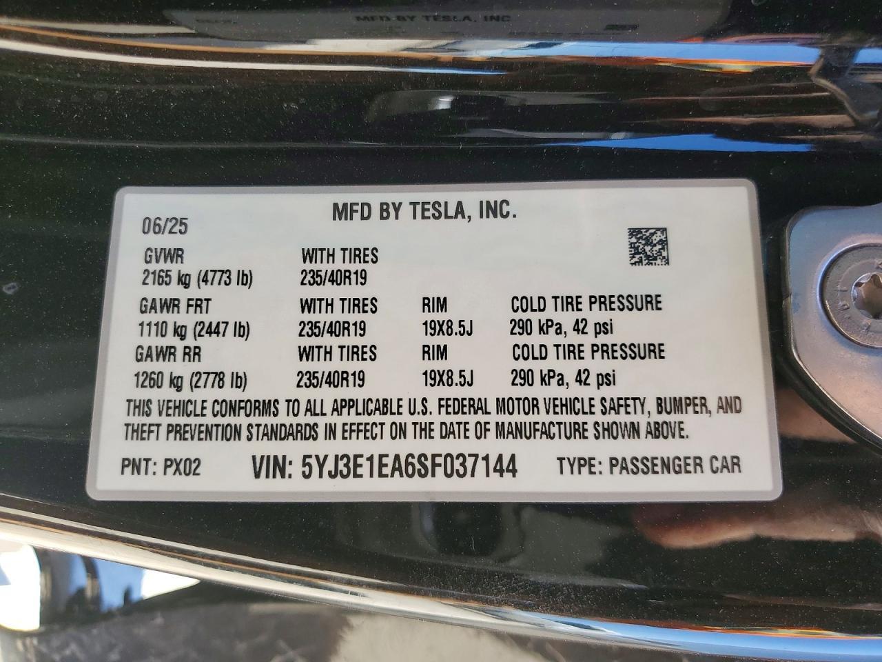 2025 TESLA MODEL 3