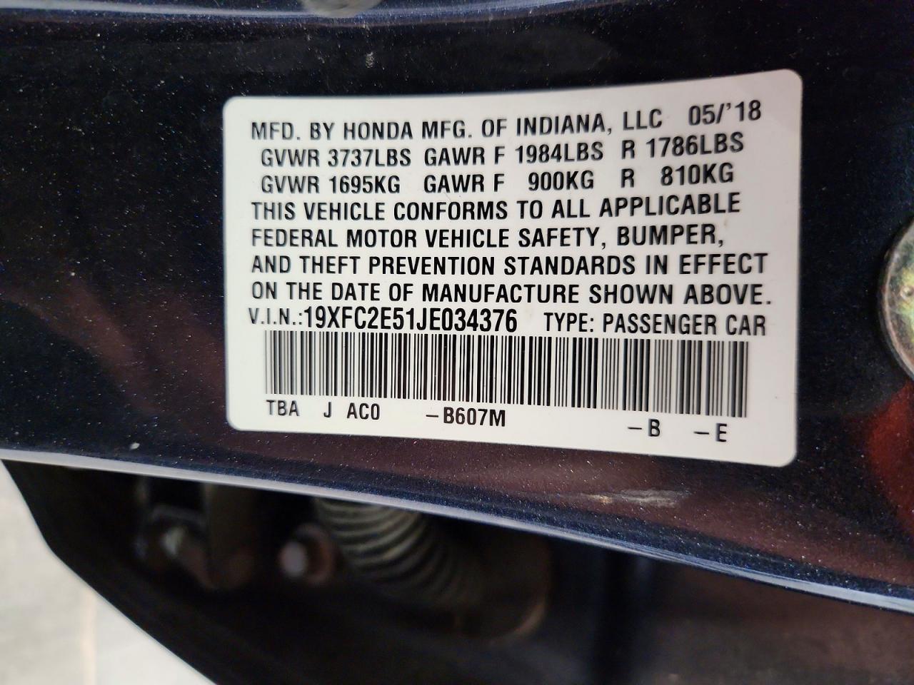 2018 HONDA CIVIC