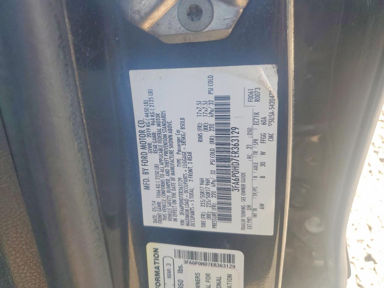 2014 FORD FUSION