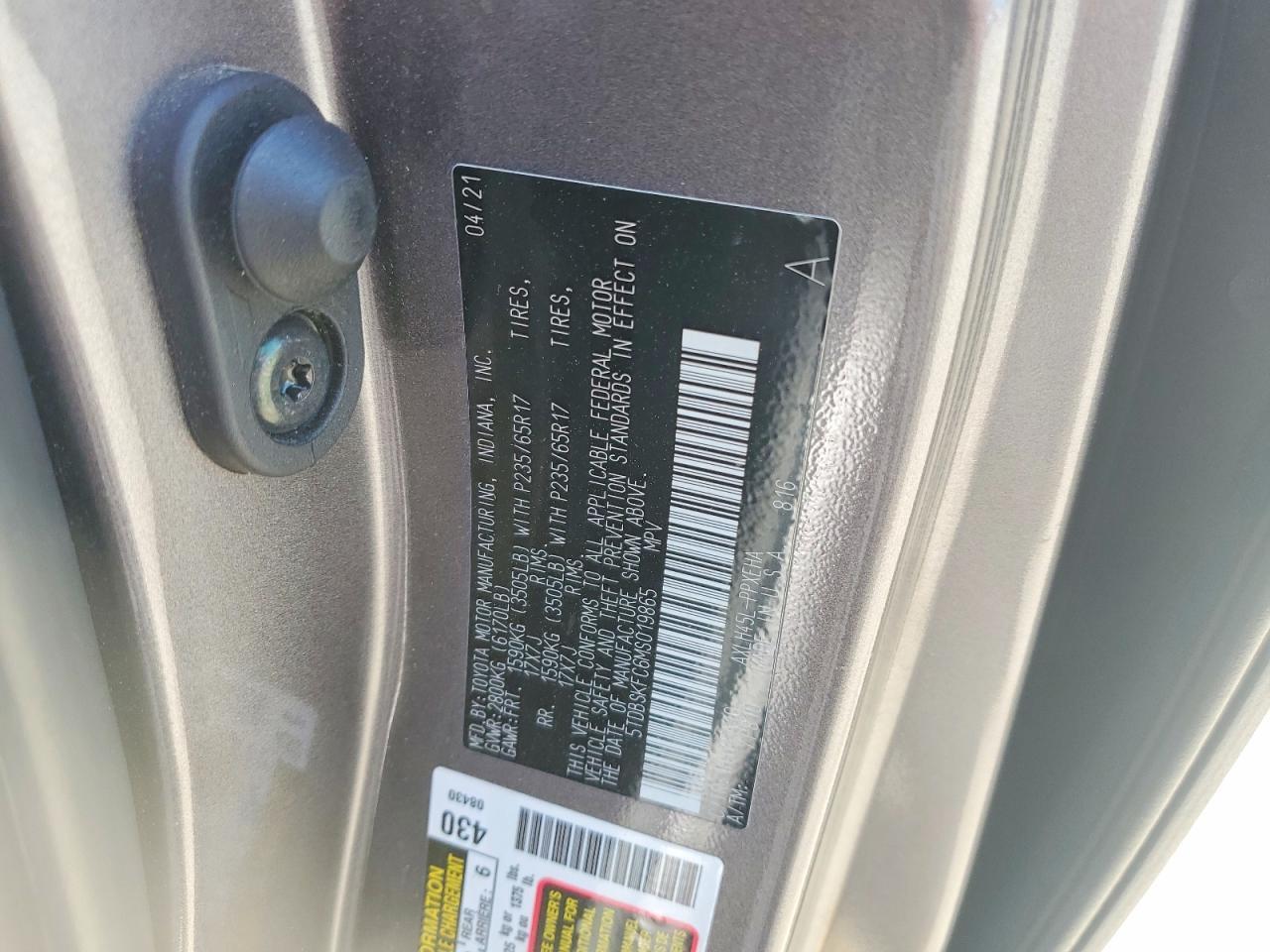 2021 TOYOTA SIENNA