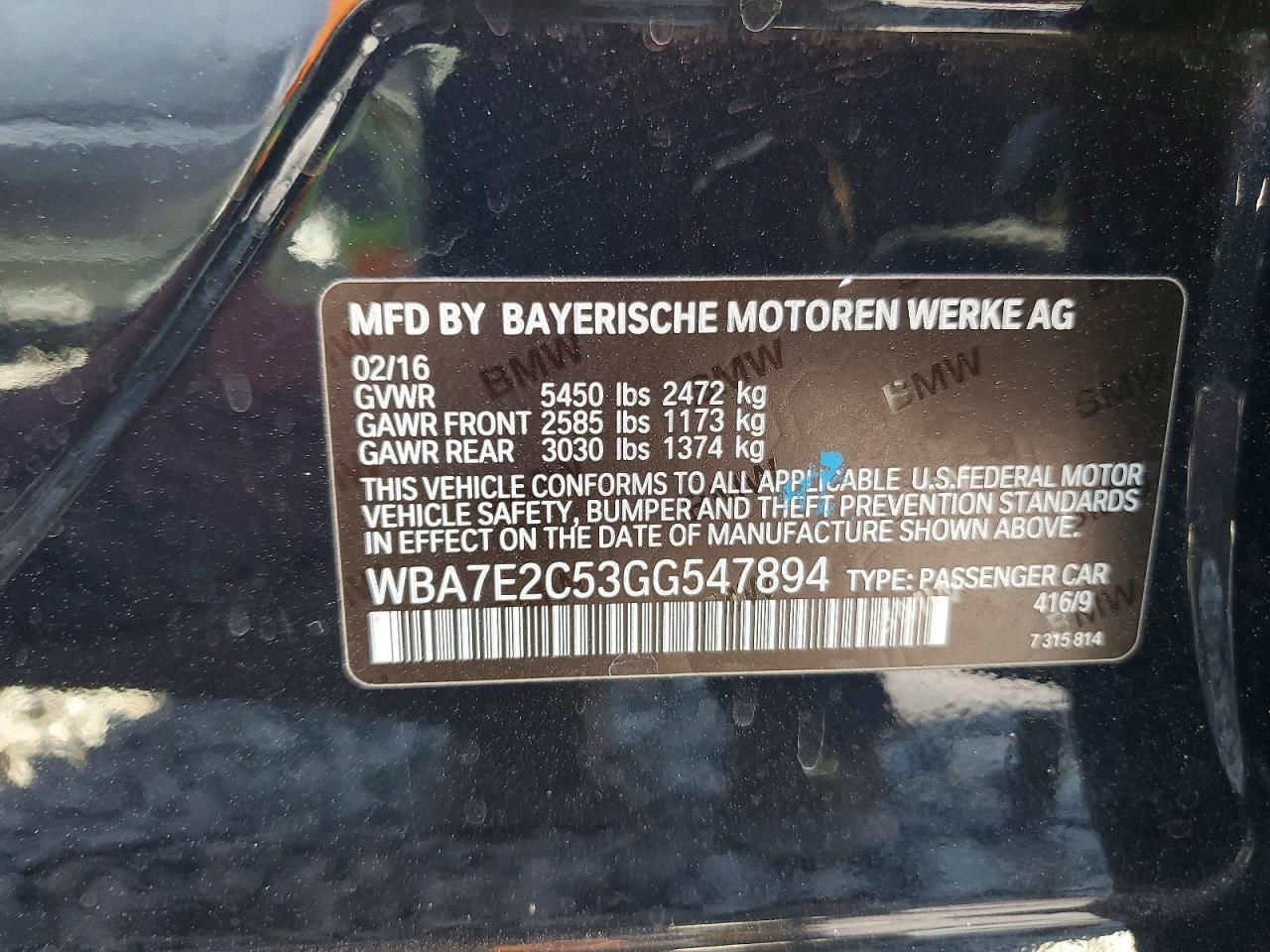 2016 BMW 7 series