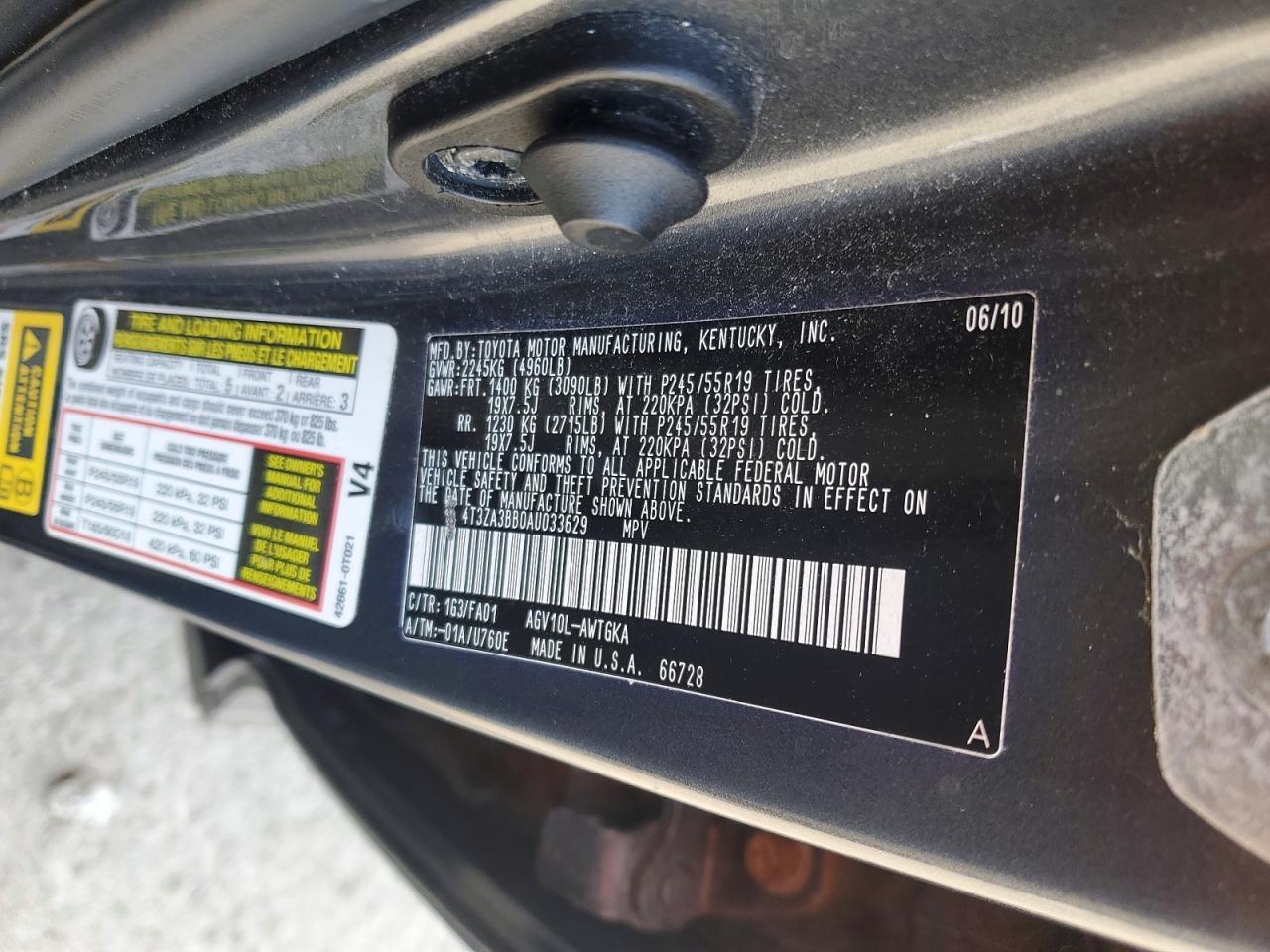 2010 TOYOTA VENZA