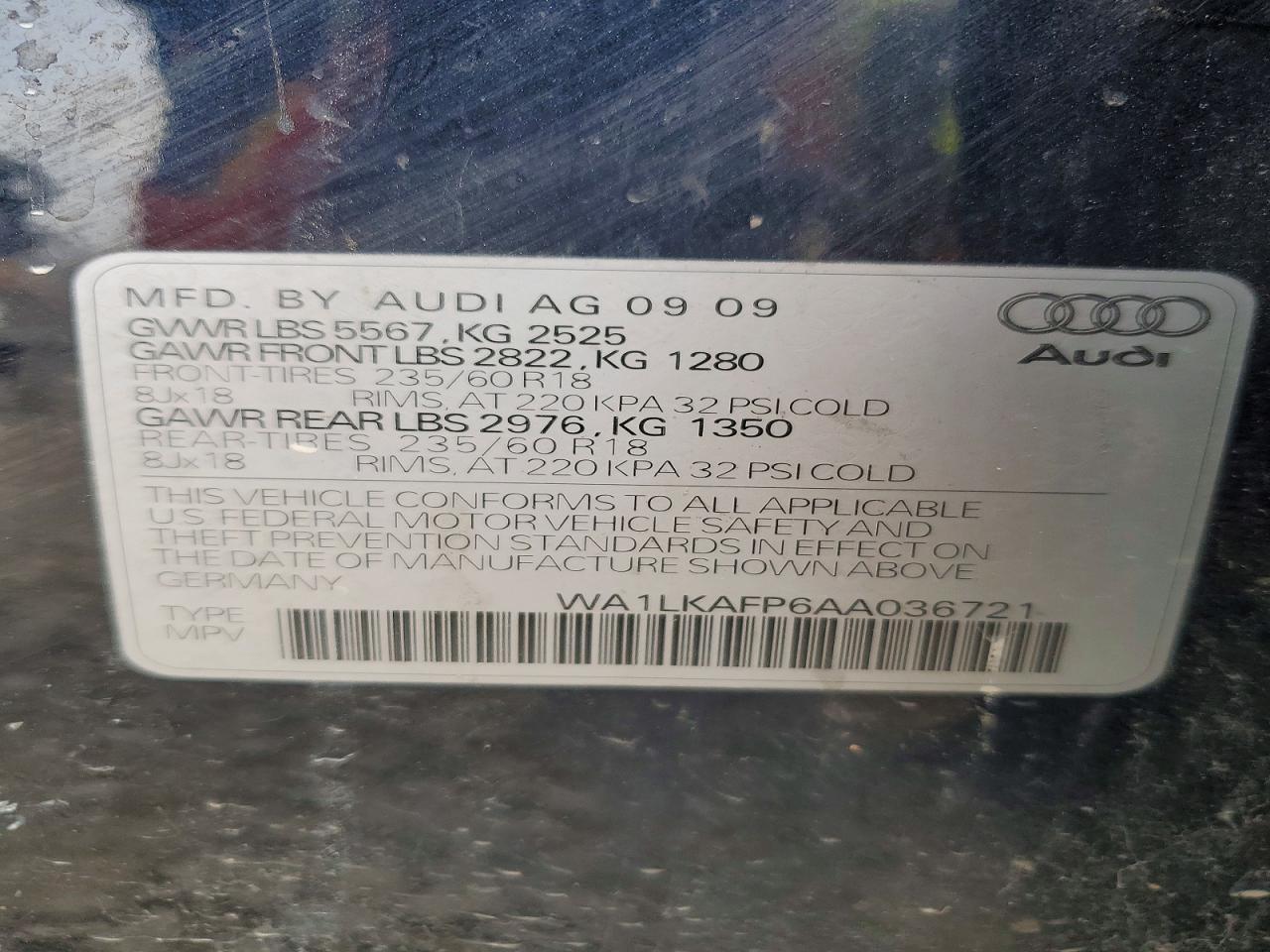 2010 AUDI Q5
