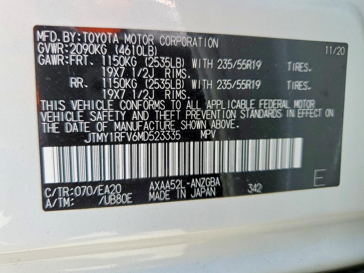 2021 TOYOTA RAV4