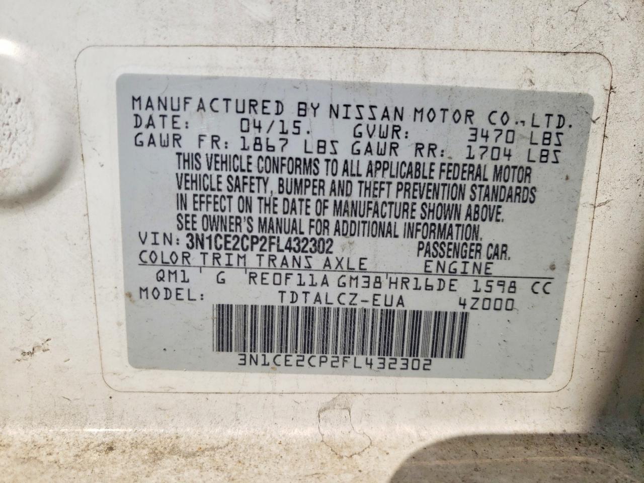 2015 NISSAN Versa Note