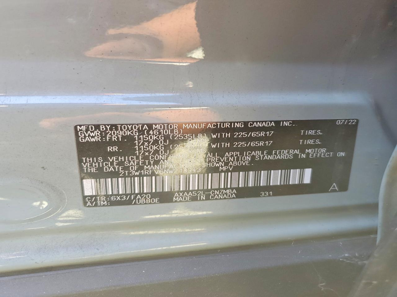 2022 TOYOTA RAV4