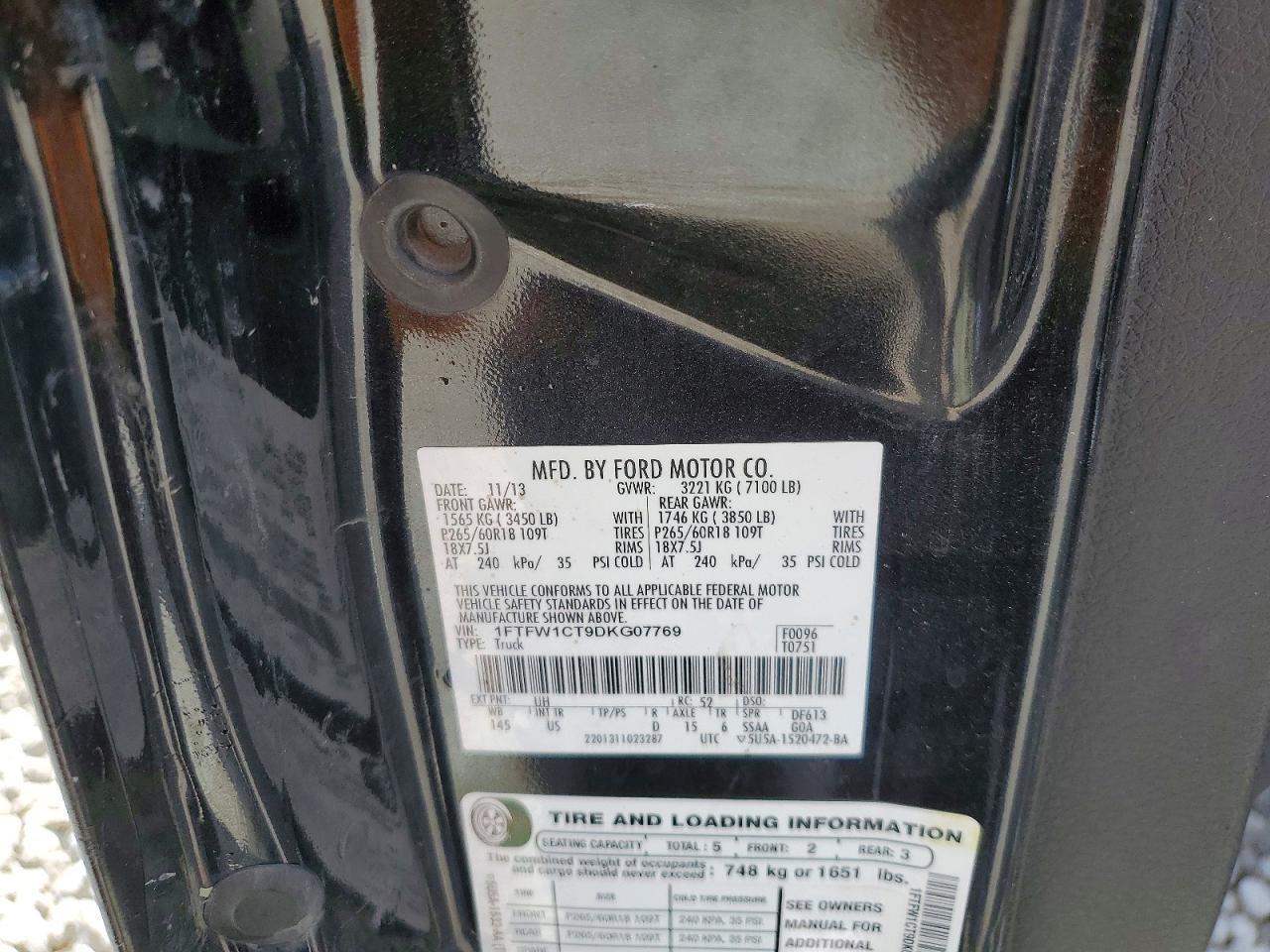 2013 FORD F-150 Lightning