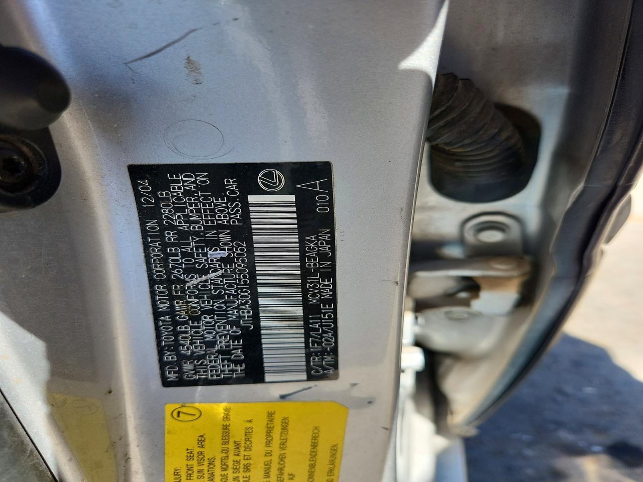 2005 LEXUS ES 330