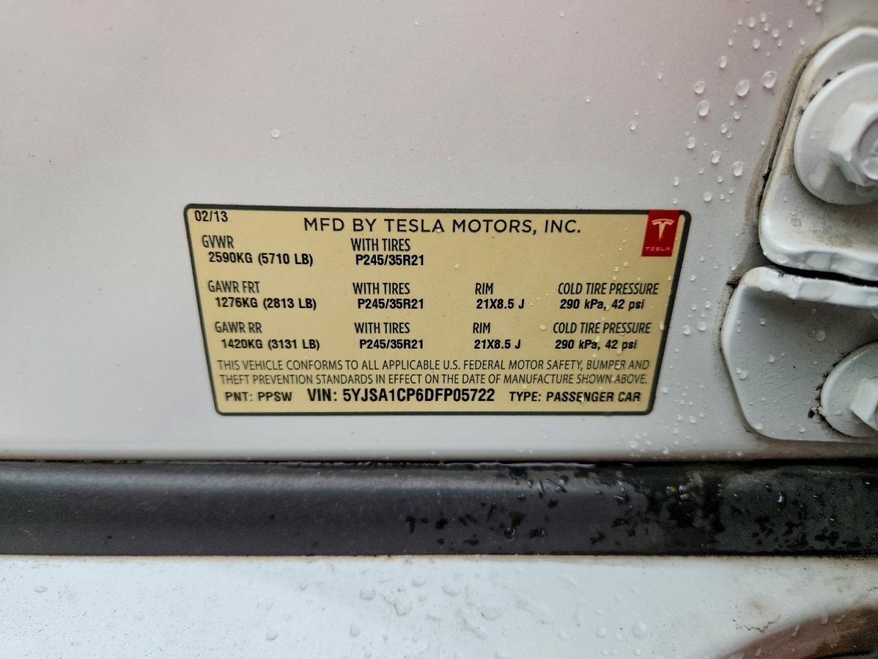2013 TESLA MODEL S