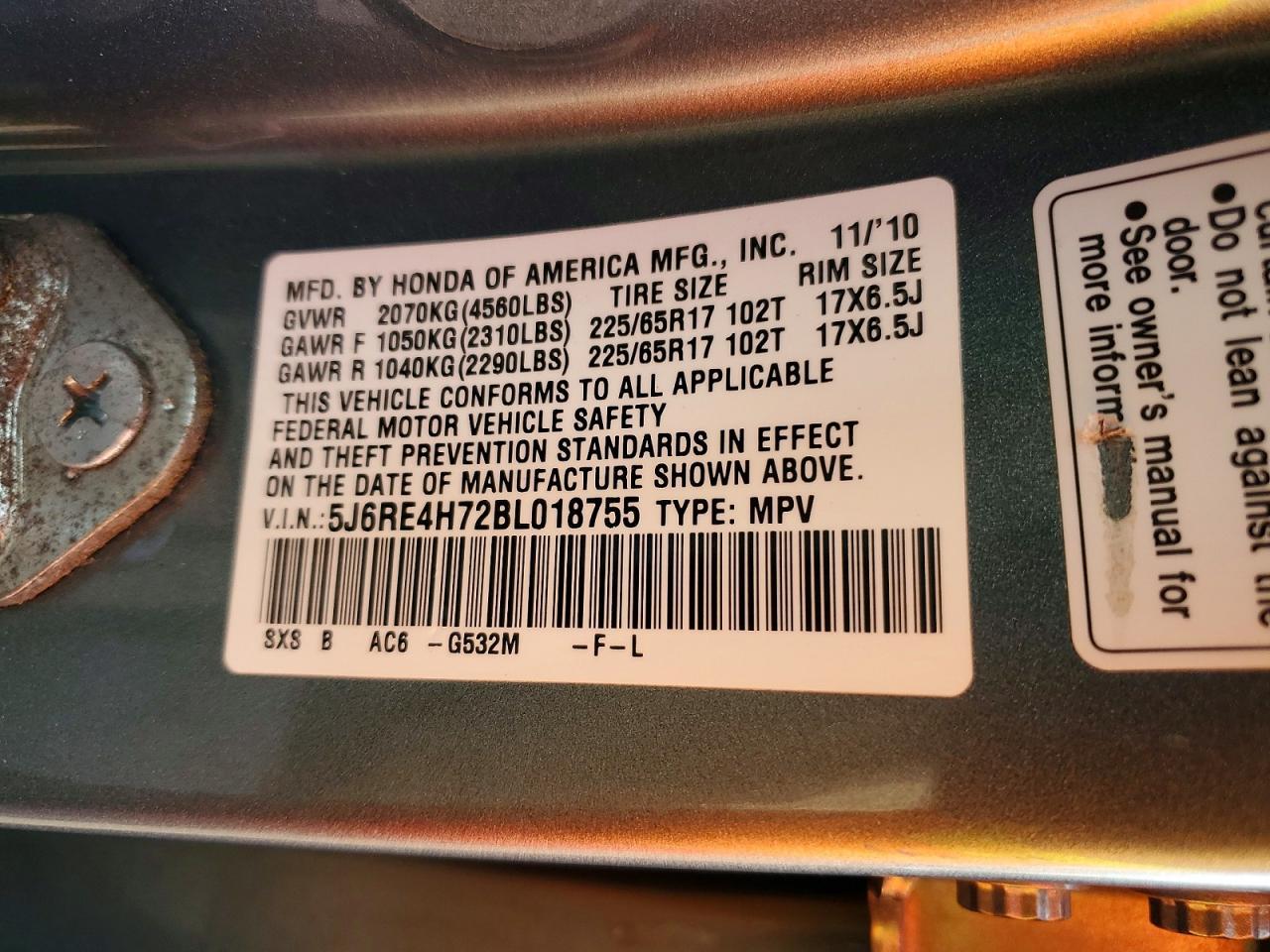 2011 HONDA CR-V