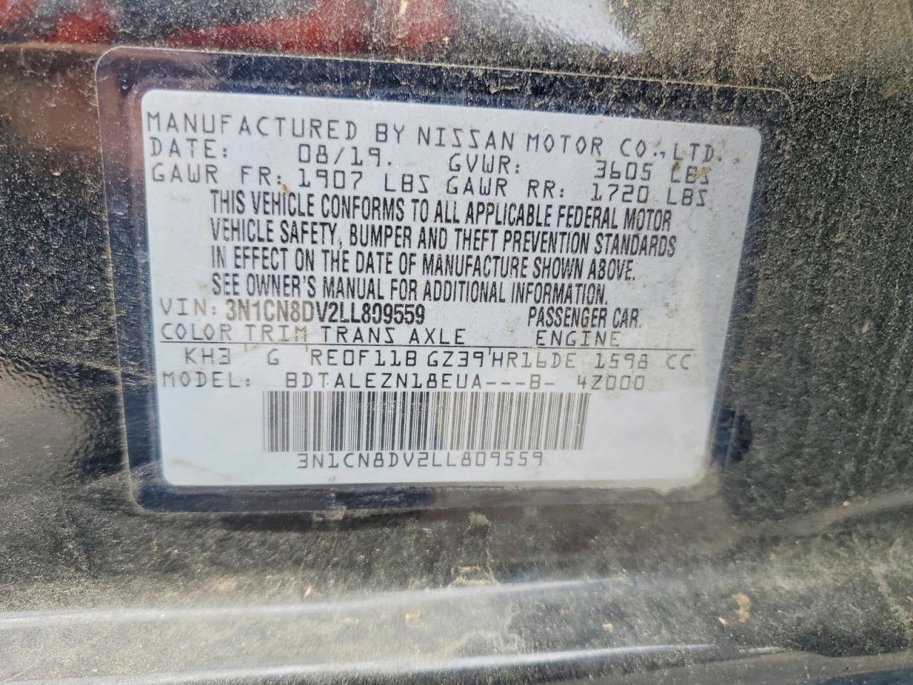2020 NISSAN VERSA