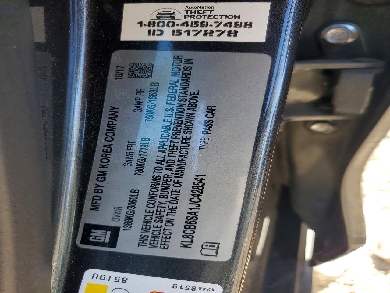2018 CHEVROLET Spark