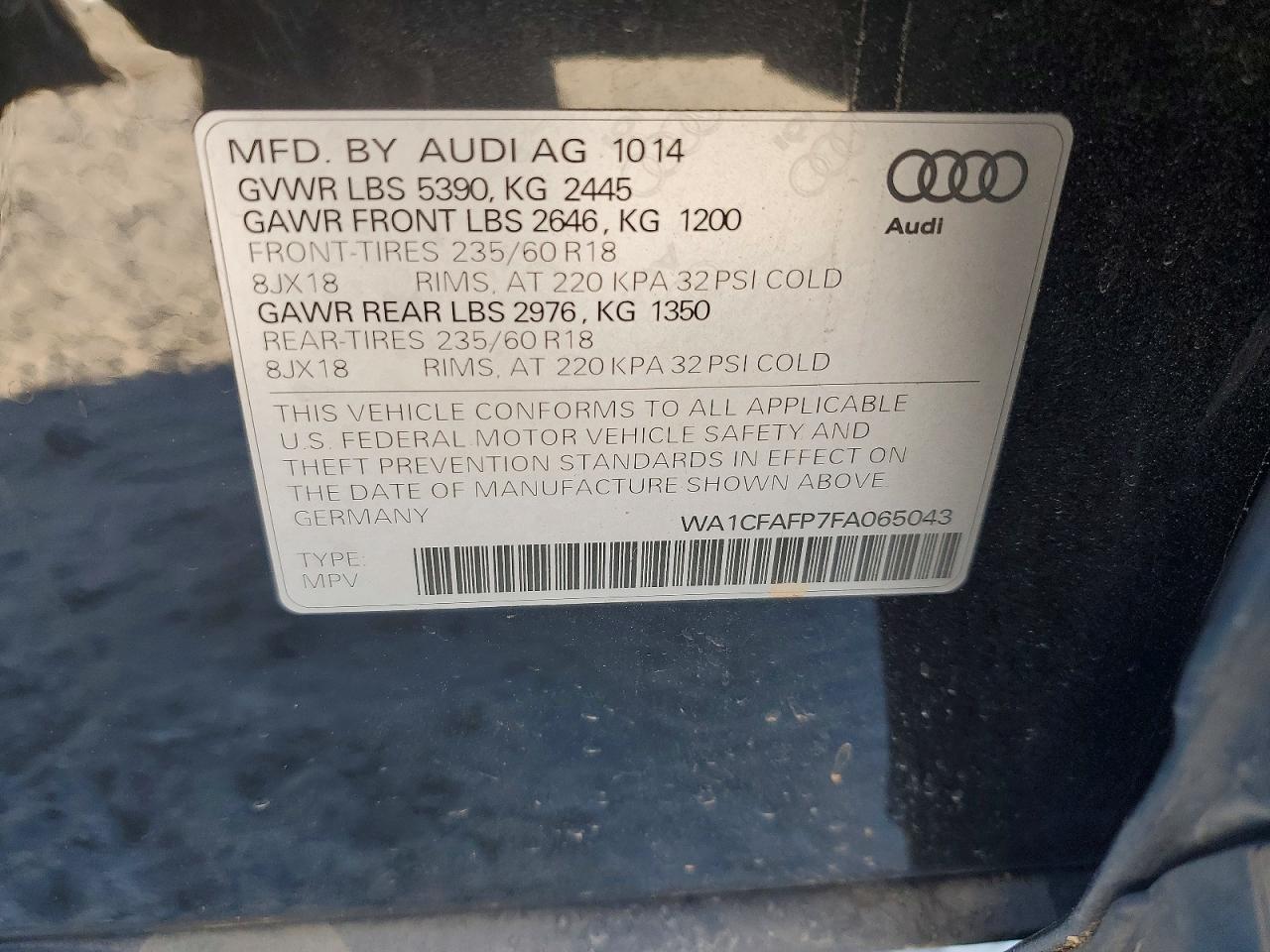 2015 AUDI Q5