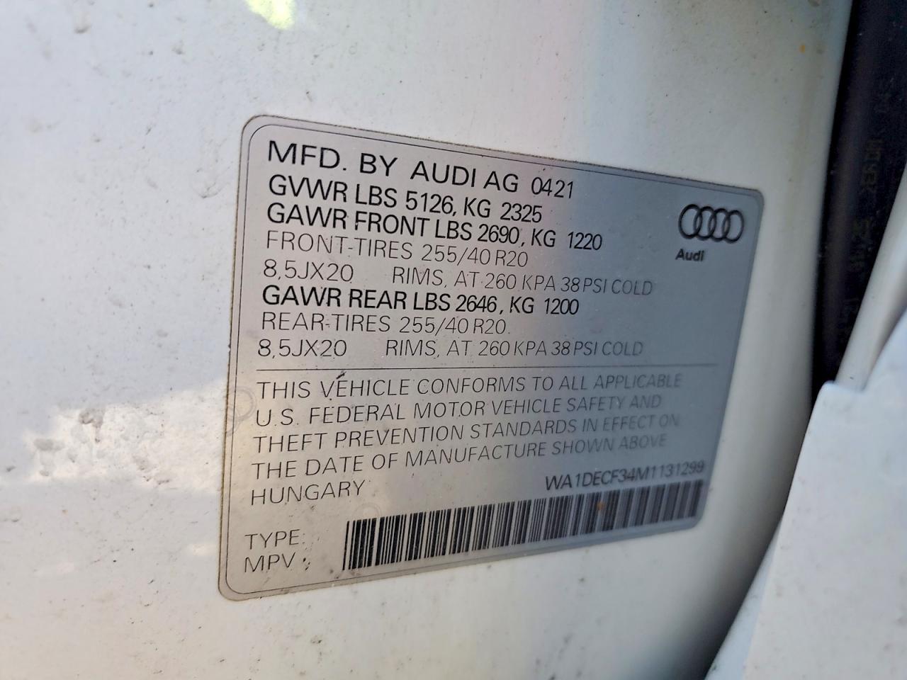 2021 AUDI Q3
