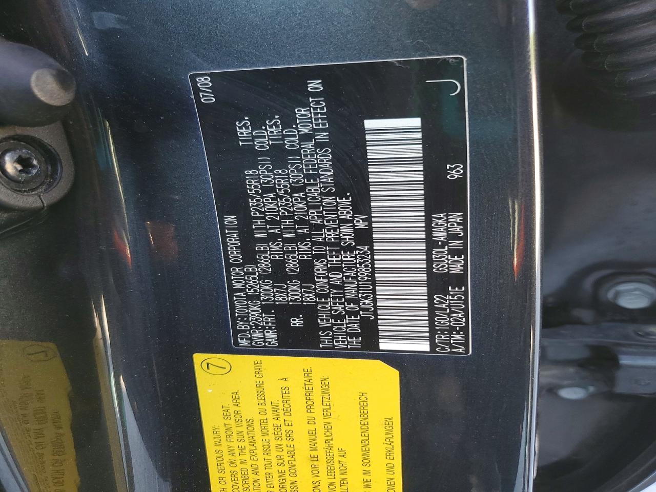 2009 LEXUS RX 350