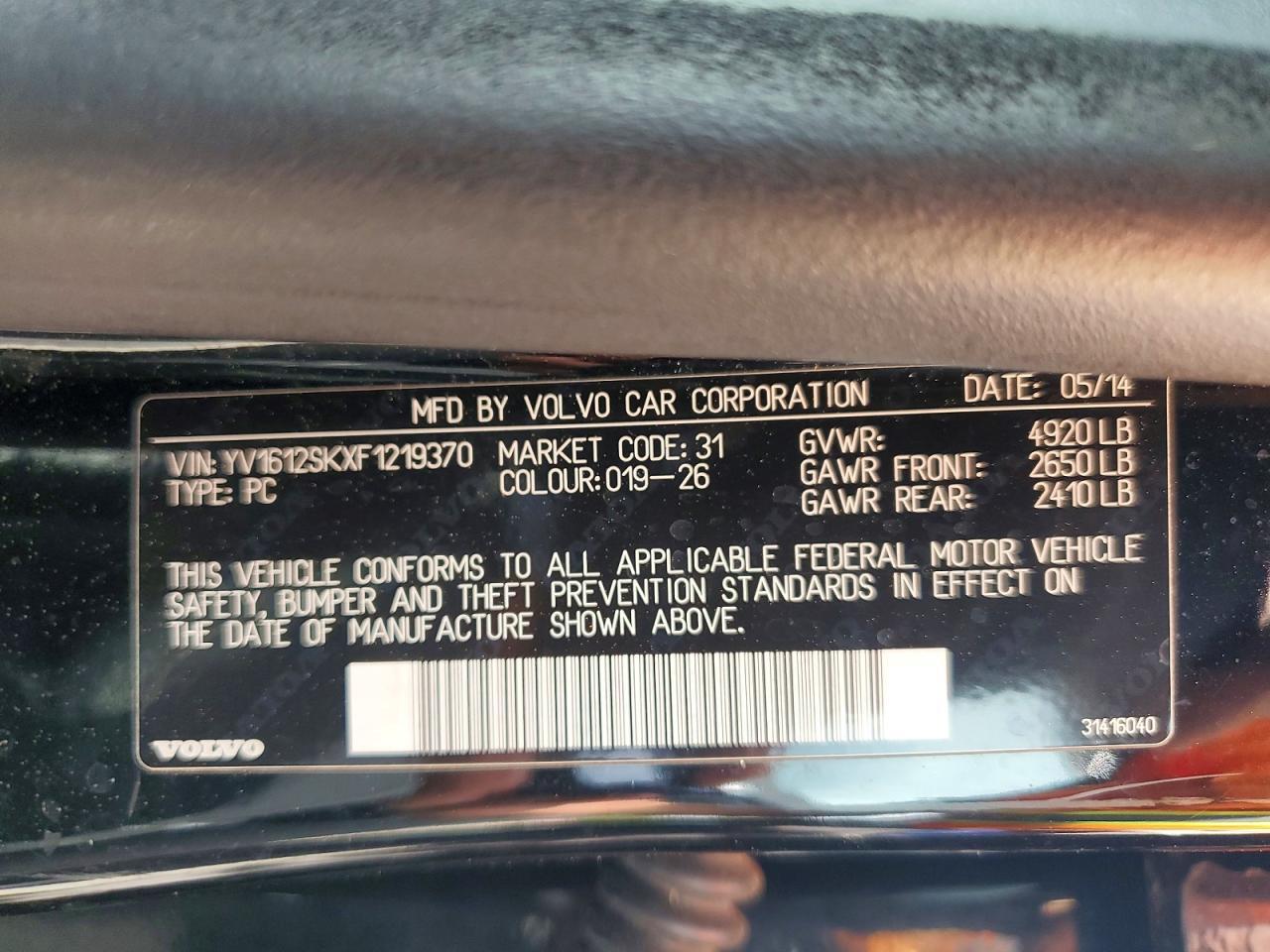 2015 VOLVO V60