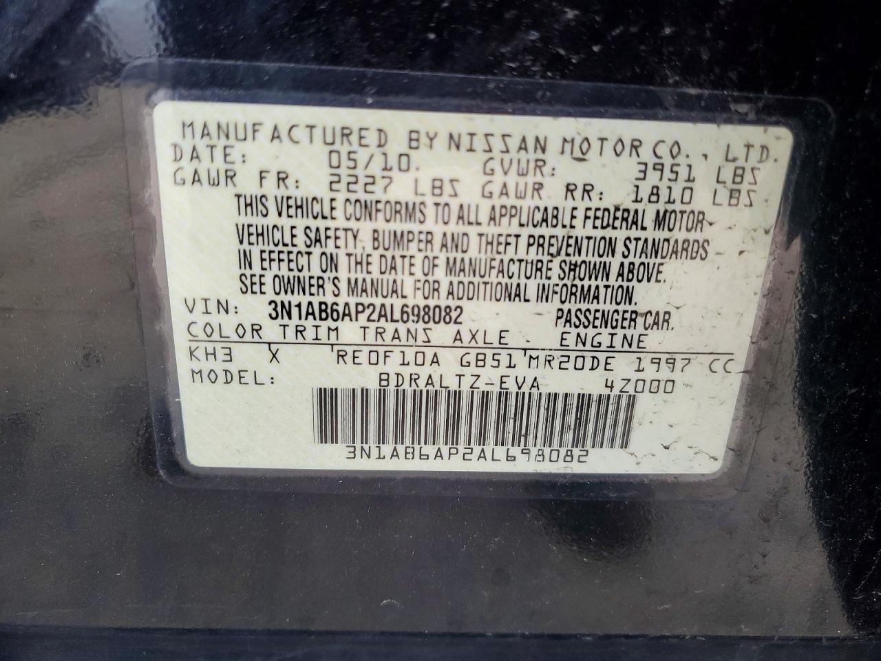 2010 NISSAN SENTRA