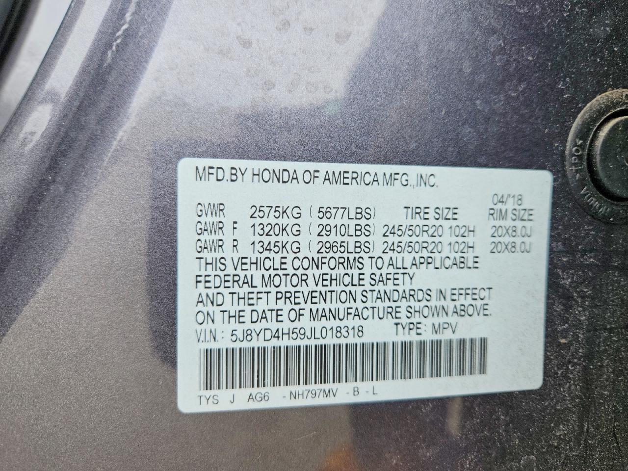 2018 ACURA MDX