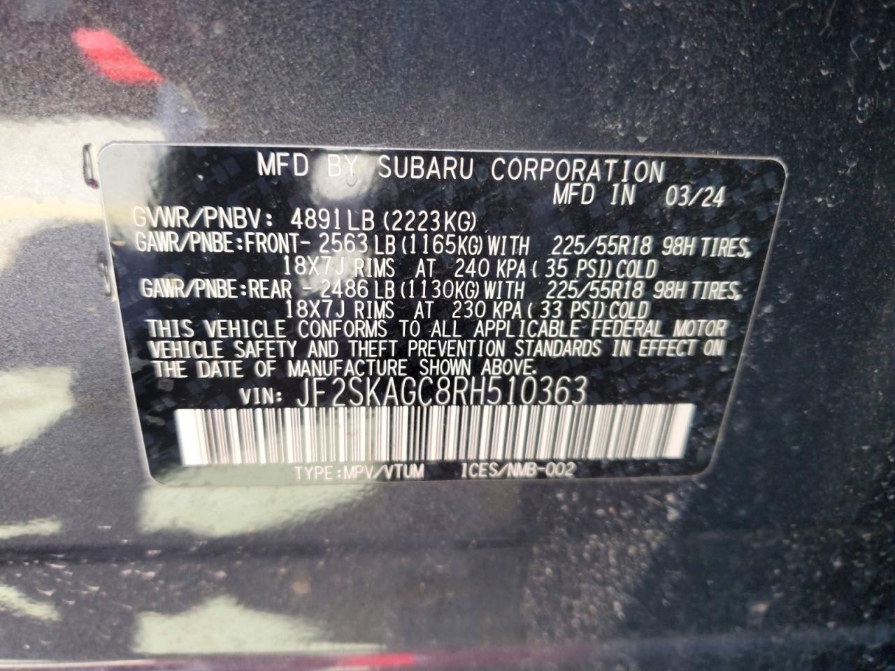 2024 SUBARU FORESTER