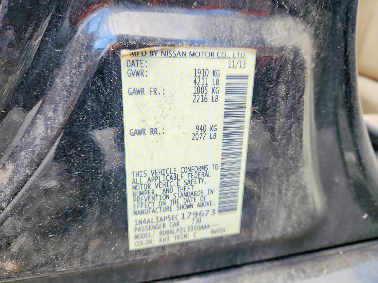 2014 NISSAN ALTIMA