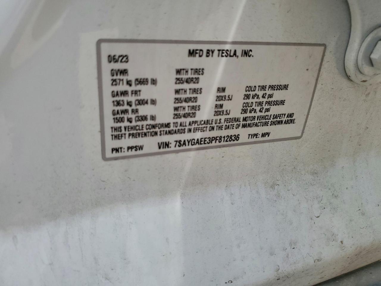 2023 TESLA MODEL Y