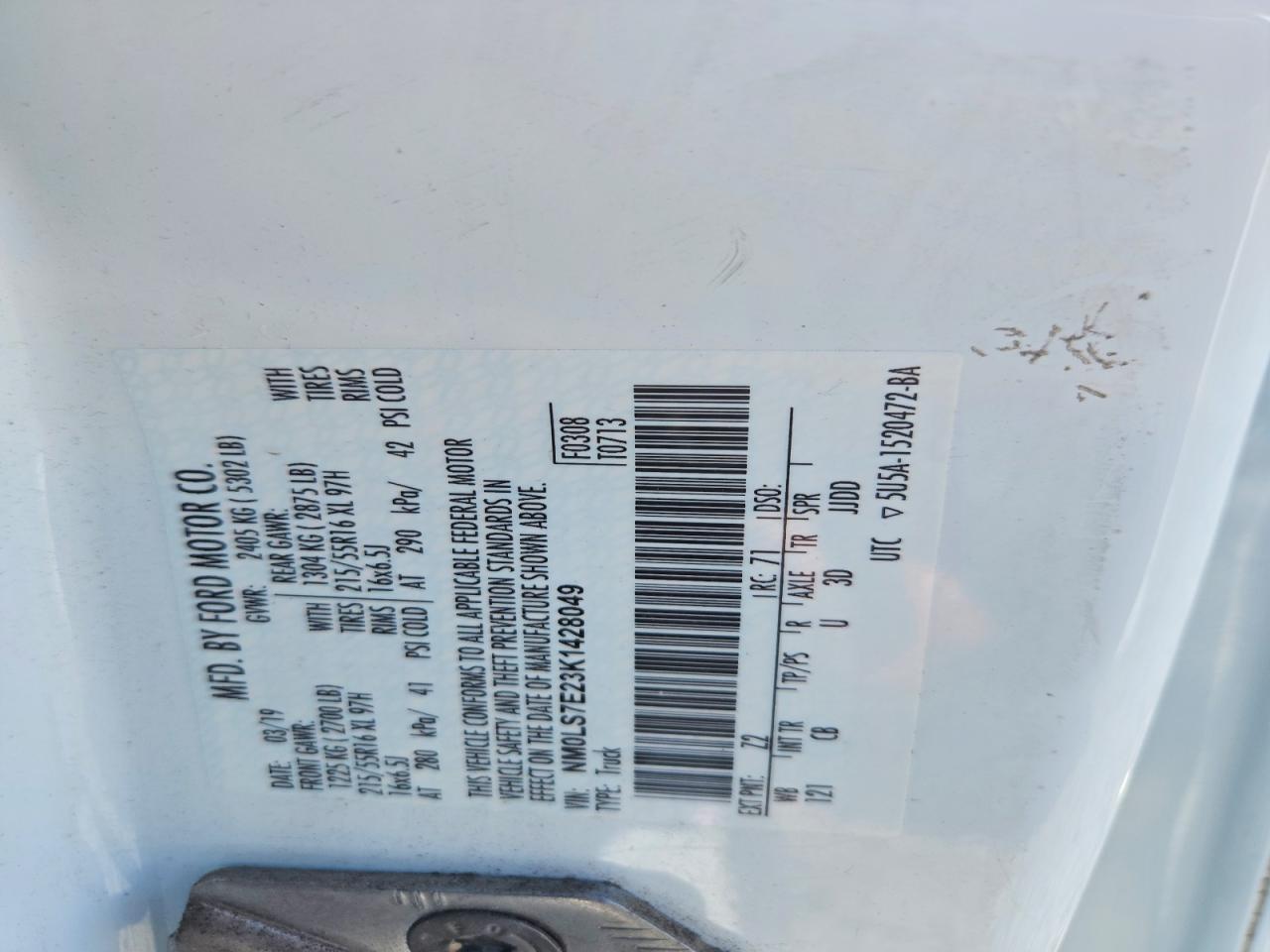 2019 FORD TRANSIT CONNECT