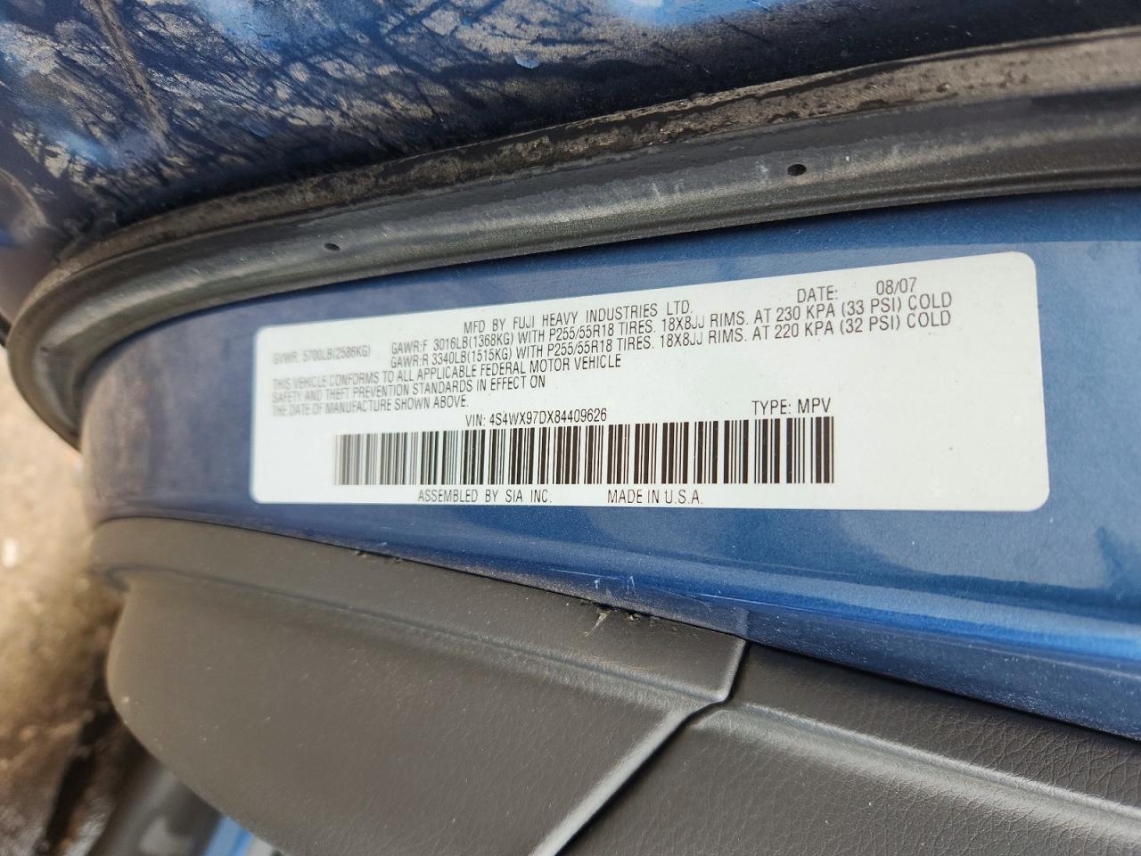 2008 SUBARU Tribeca