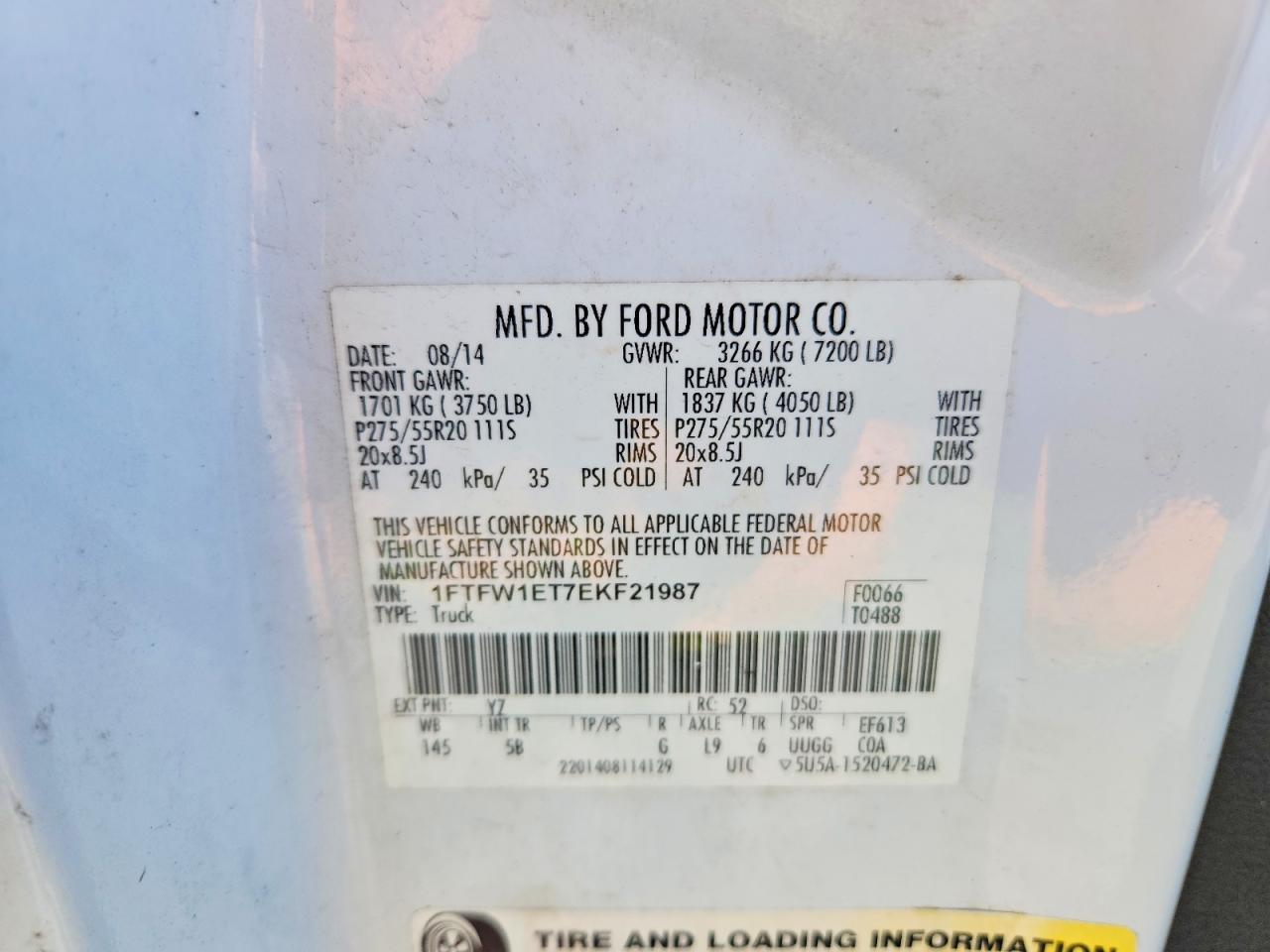 2014 FORD F-150 Lightning