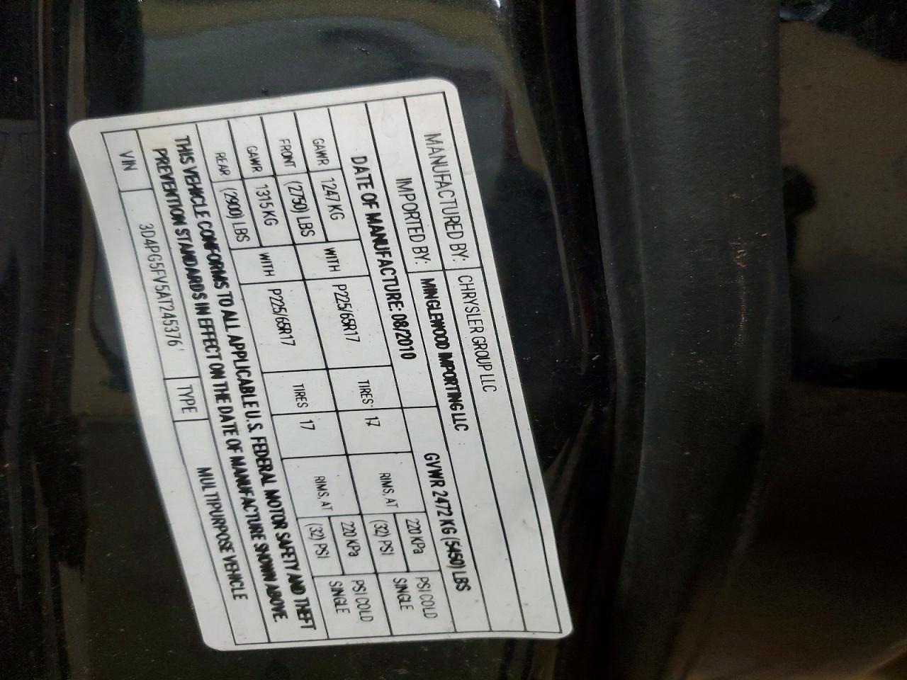 2010 DODGE JOURNEY